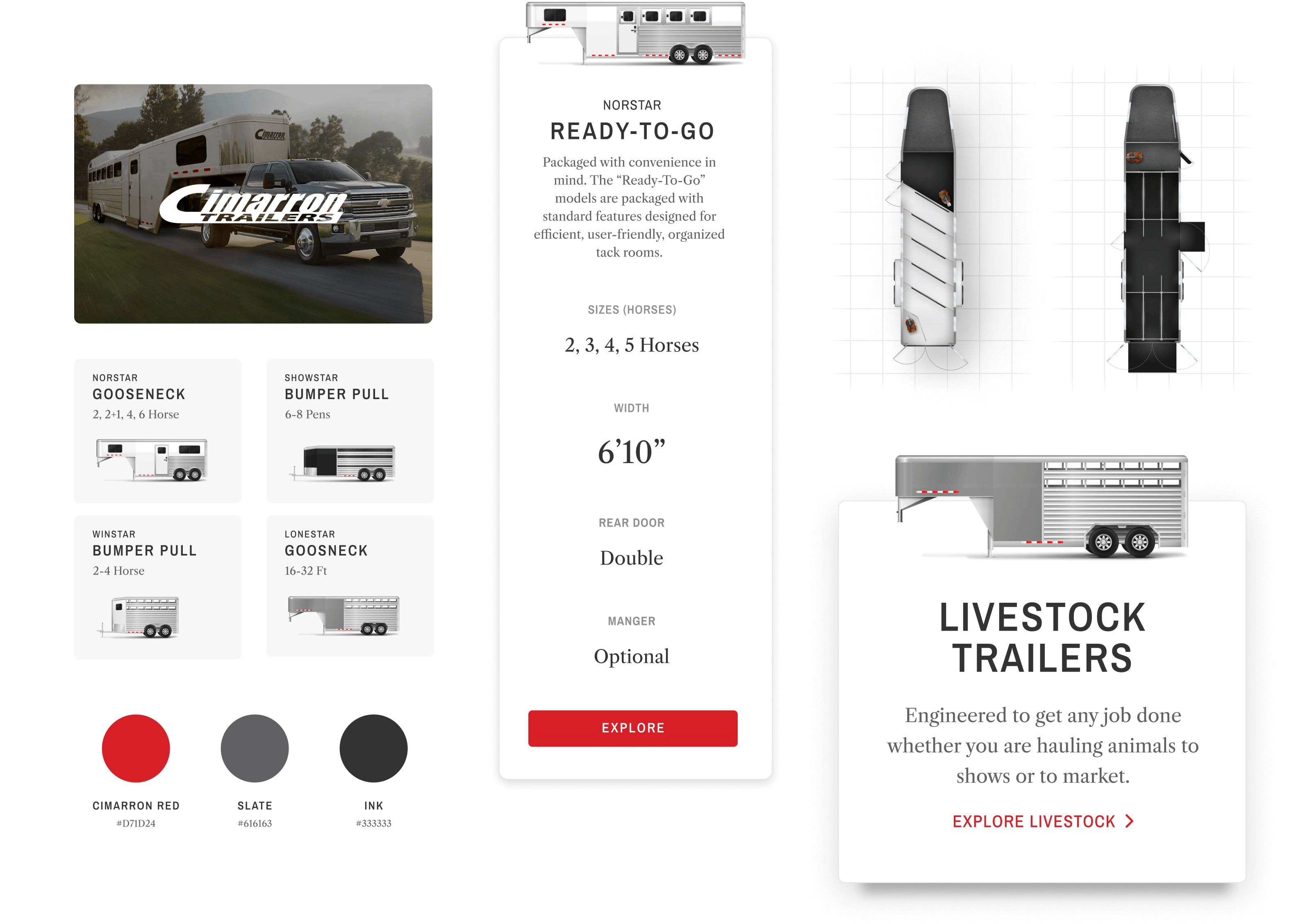 Wed design for a horse and livestock business